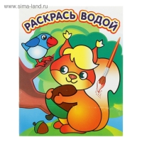 Водная раскраска «Белочка с орешком» Водная раскраска «Белочка с орешком»