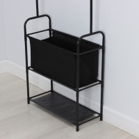 Вешалка - стойка напольная для одежды LaDо́m, с полками для хранения, 60&times;26&times;160 см, цвет чёрный