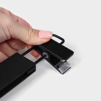 Вешалки для брюк и юбок LaDо́m Soft-touch, 32,5&times;13 см, 2 шт, с зажимами, цвет чёрный