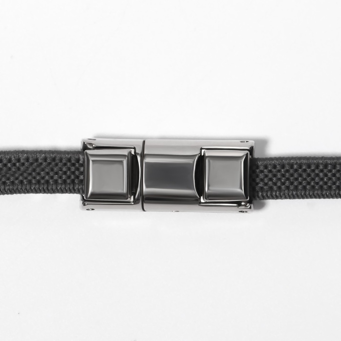 Шнурки для обуви, пара, с плоским сечением и фиксатором на магнитах, 100 см, цвет серый