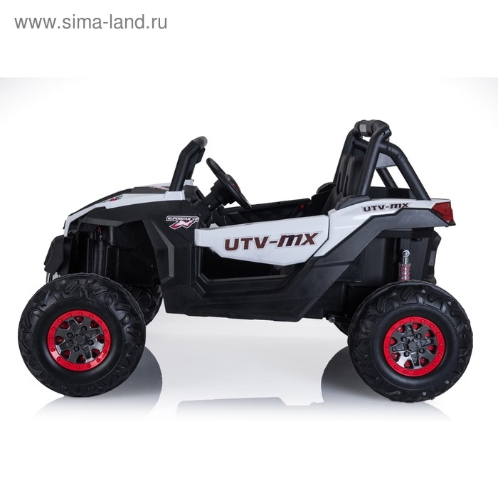 Электромобиль &laquo;БАГГИ&raquo;, полный привод 4WD, кожаное сидение, цвет белый