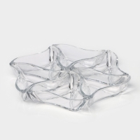 Менажница стеклянная FLOWER, из 6 предметов, 22&times;23 см