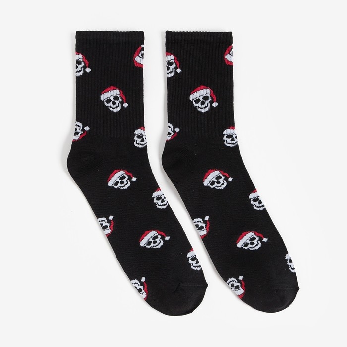 Новогодний подарочный набор термос и носки KAFTAN Skull, р. 41-44 (27-29 см)