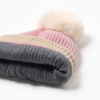 Шапка детская MINAKU, цв.розовый, р-р 48-50 Шапка детская MINAKU, цв.розовый, р-р 48-50