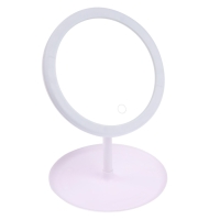 Зеркало KZ-09, подсветка, настольное, АКБ, 2500 мАч, 3 режима, поворот 90&deg;, белое