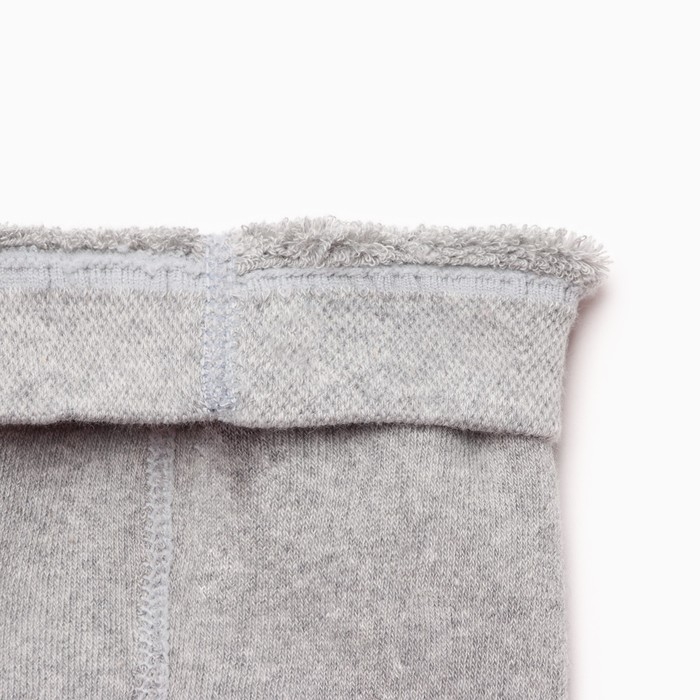 Колготки детские махровые, цвет светло-серый меланж, рост 134-140 см