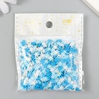 Декор для творчества пластик "Снежинки" набор 20 гр МИКС