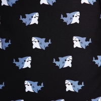 Рюкзак школьный текстильный &laquo;Акулы&raquo;, 38х14х27 см, цвет чёрный