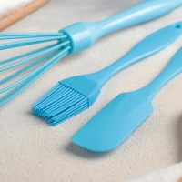 Набор для выпечки Доляна «Лето», 3 предмета: лопатка 18,7 см, кисть 17 см, венчик 26 см, цвет МИКС Набор для выпечки Доляна «Лето», 3 предмета: лопатка 18,7 см, кисть 17 см, венчик 26 см, цвет МИКС