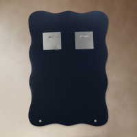 Зеркало &laquo;Облако&raquo;, с пескоструйной графикой, настенное, с полочкой, 40,5&times;60 см