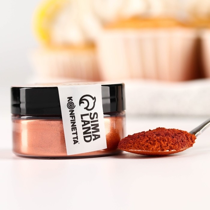 Глиттер кандурин «Медный» для десертов и напитков, водорастворимый, 5 г. Глиттер кандурин «Медный» для десертов и напитков, водорастворимый, 5 г.