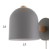 Бра 1668/1GY E27 40Вт серый 18х13х16 см Бра 1668/1GY E27 40Вт серый 18х13х16 см