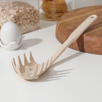 Ложка для спагетти Доляна &laquo;Беж&raquo;, 28 см, цвет бежевый