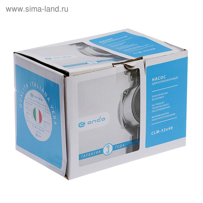 Насос циркуляционный ONDO CLM, 32/4, 70 Вт, напор 4 м, 40 л/мин Насос циркуляционный ONDO CLM, 32/4, 70 Вт, напор 4 м, 40 л/мин