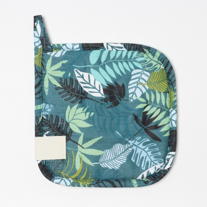 Набор кух. Этель "Папоротник": варежка 20х28 см, прихватка 19х19 см, 80% хл, 20% пэ