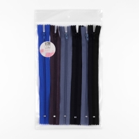 Набор молний &laquo;Спираль&raquo;, №3, неразъёмные, 20 см, 6 шт, цвет разноцветный