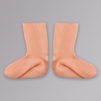 Носочки для педикюра, высокие, силиконовые, 21 &times; 19 см, ONE SIZE, цвет бежевый