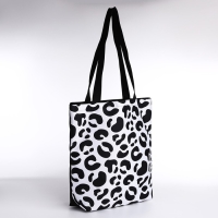 Шопер Леопард, 40х12х38, цвет чёрный Шопер Леопард, 40х12х38, цвет чёрный