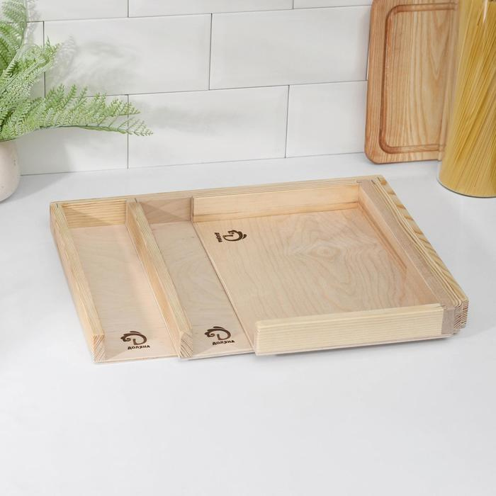 Доски для пельменей Доляна &laquo;Хозяюшка&raquo;, 3 шт: 40&times;30 см, 30&times;30 см, 30&times;21 см, берёза