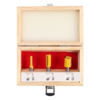 Набор фрез по дереву ТУНДРА, деревянный ящик, хвостовик 8 мм, 3 шт. Набор фрез по дереву ТУНДРА, деревянный ящик, хвостовик 8 мм, 3 шт.