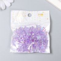 Набор бусин для творчества пластик "Звезда. Сиреневый перламутр" набор 20 гр 1,1х1,1х0,4 см   929199