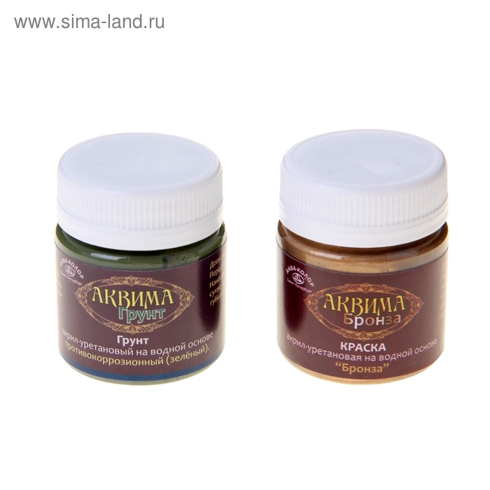 Поталь жидкая, набор 80 мл: краска акриловая, бронза, 40 мл, грунт 40 мл Поталь жидкая, набор 80 мл: краска акриловая, бронза, 40 мл, грунт 40 мл