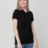 Рубашка поло женская Virma lady, черная, размер S