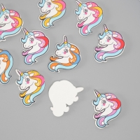 Декор для творчества дерево "Голова единорога" набор 10 шт 2,4х3 см Декор для творчества дерево "Голова единорога" набор 10 шт 2,4х3 см