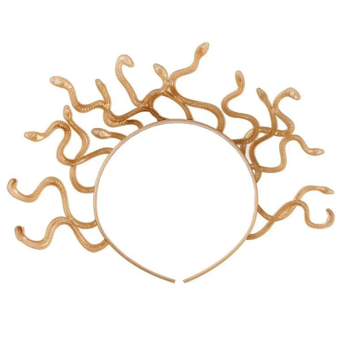 Карнавальный ободок &laquo;Горгона&raquo;, цвет золотой, 28 &times; 28 см