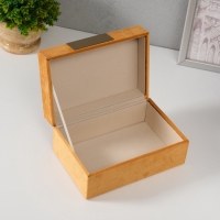 Шкатулка текстиль "Блок" горчичная 12,2х18х8,2 см Шкатулка текстиль "Блок" горчичная 12,2х18х8,2 см