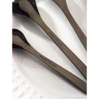 Столовые приборы из нержавеющей стали Magistro Aqua, 4 предмета, цвет чёрный Столовые приборы из нержавеющей стали Magistro Aqua, 4 предмета, цвет чёрный