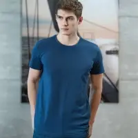 Футболка мужская American U синяя, размер M