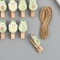 Декор для творчества дерево "Прищепка. Авокадо" набор 10 шт 3,8х1,9х1,2 см Декор для творчества дерево "Прищепка. Авокадо" набор 10 шт 3,8х1,9х1,2 см