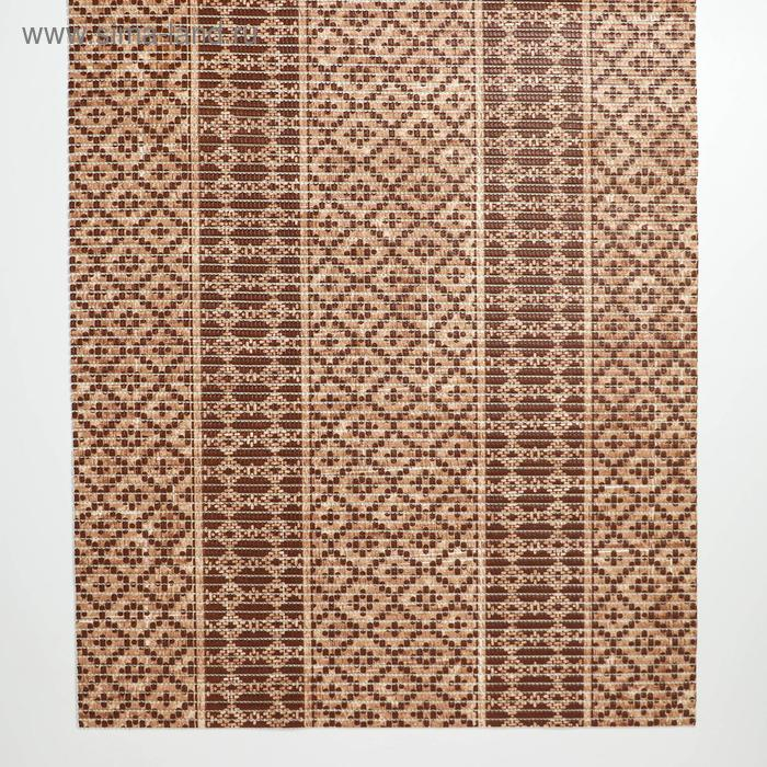 Коврик для ванной комнаты «Квадраты», ширина 65 см, рулон 15 м, цвет коричневый Коврик для ванной комнаты «Квадраты», ширина 65 см, рулон 15 м, цвет коричневый