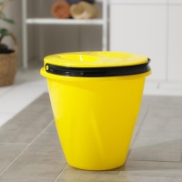 Ведро с крышкой &laquo;Лайт&raquo;, 10 л, цвет жёлтый