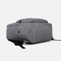 Рюкзак школьный из текстиля на молнии, 3 кармана, цвет серый Рюкзак школьный из текстиля на молнии, 3 кармана, цвет серый