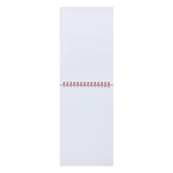 Блокнот А5, 60 листов на гребне, обложка пластик, красный