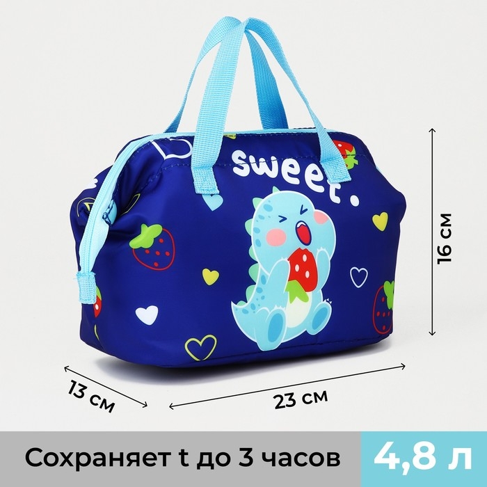 Термосумка на молнии, 4,8 л, цвет синий Термосумка на молнии, 4,8 л, цвет синий