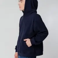 Худи флисовое унисекс Manakin, темно-синее, размер XS/S