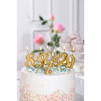 Шоу-бокс со свечами для торта "Овал ", золото, 30 шт Шоу-бокс со свечами для торта "Овал ", золото, 30 шт