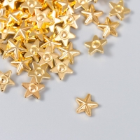 Декор для творчества пластик "Звёзды" золото набор 100 шт 1х1 см