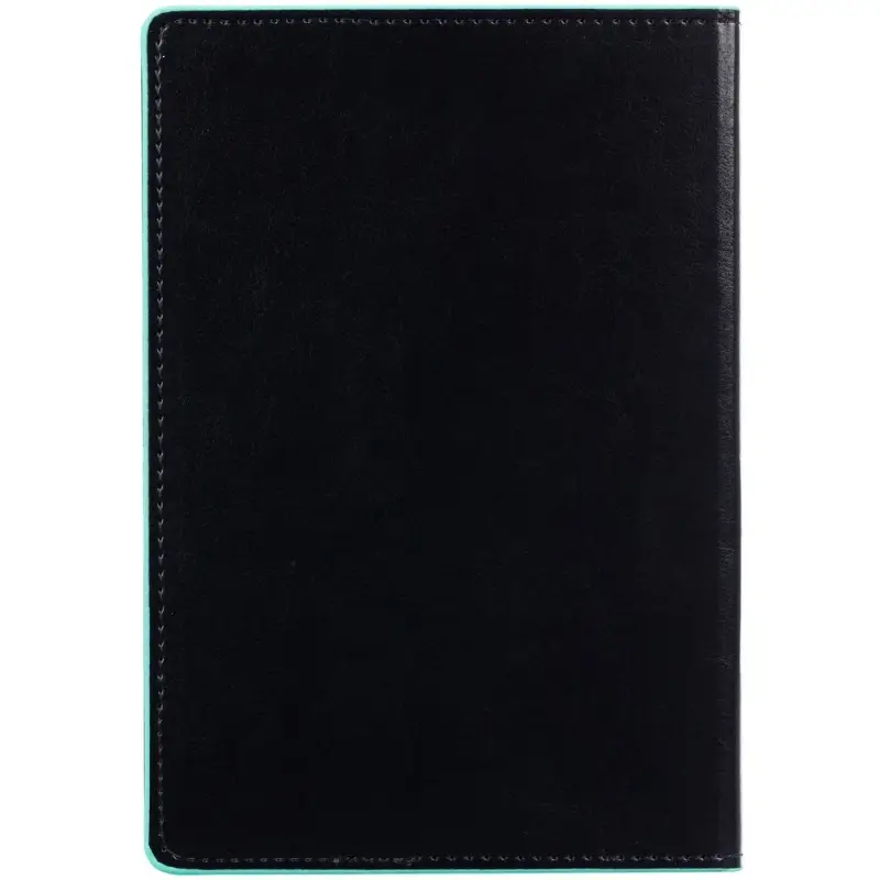 Ежедневник Alanis, недатированный, черный c бирюзовым