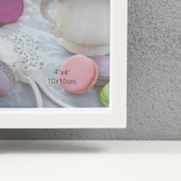 Мультирамка с часами "Цветок" пластик, 3 фото, 10х10/3 шт, цв. белый Мультирамка с часами "Цветок" пластик, 3 фото, 10х10/3 шт, цв. белый