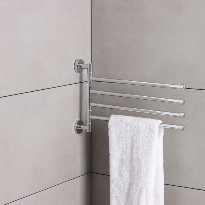Держатель для полотенец, 4 спицы, 34,5×21 см, цвет хром Держатель для полотенец, 4 спицы, 34,5×21 см, цвет хром