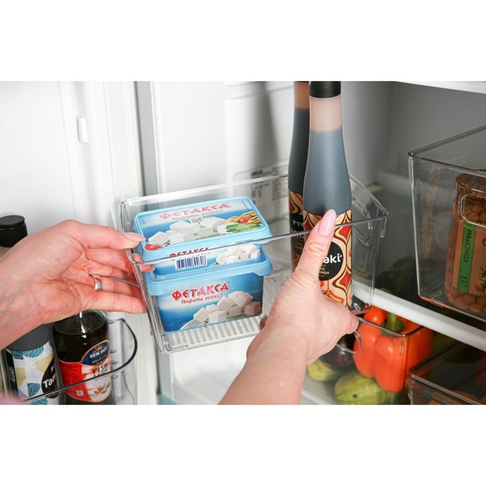 Контейнер для холодильника RICCO, 23,5&times;13&times;11 см, цвет прозрачный