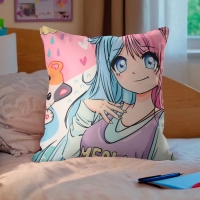 Подушка декоративная Аниме "Мяу" Подушка декоративная Аниме "Мяу"