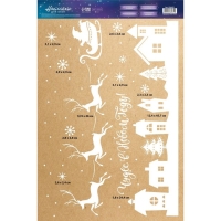 Наклейки новогодние на окна &laquo;Чудес в Новом Году&raquo;, многоразовые, 33 х 50 см, Новый год