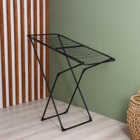 Сушилка для белья напольная складная, рабочая длина 18 м, высота от пола 95 см, ширина 54 см, чёрная