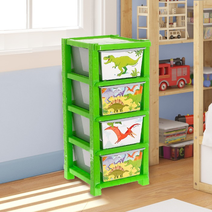 Комод детский &laquo;Дино&raquo;, 4 секции