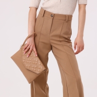 Сумка женская на молнии, цвет бежевый